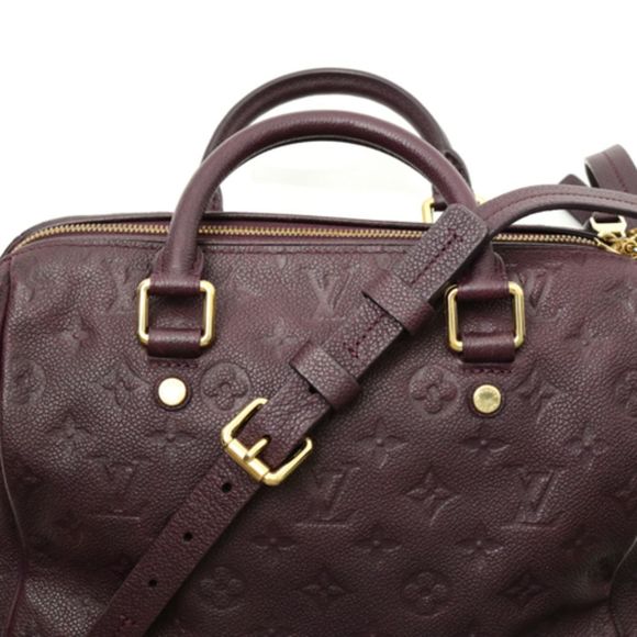 Louis Vuitton Speedy Bandouliere 25 Empreinte Leather Shoulder Bag Black - Picture 6 of 8